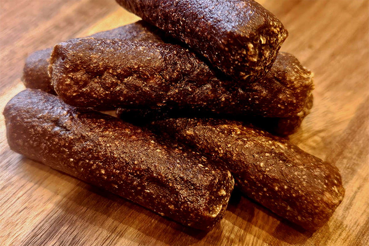 chicken black pudding sausage, black pudding dog sausages, chicken dog treats, high protein snacks