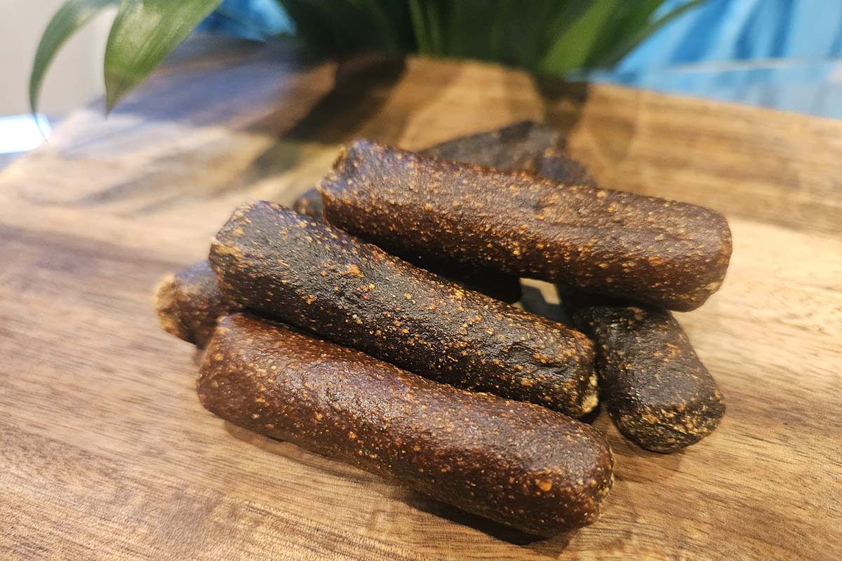 chicken black pudding sausage, black pudding dog sausages, chicken dog treats, high protein snacks