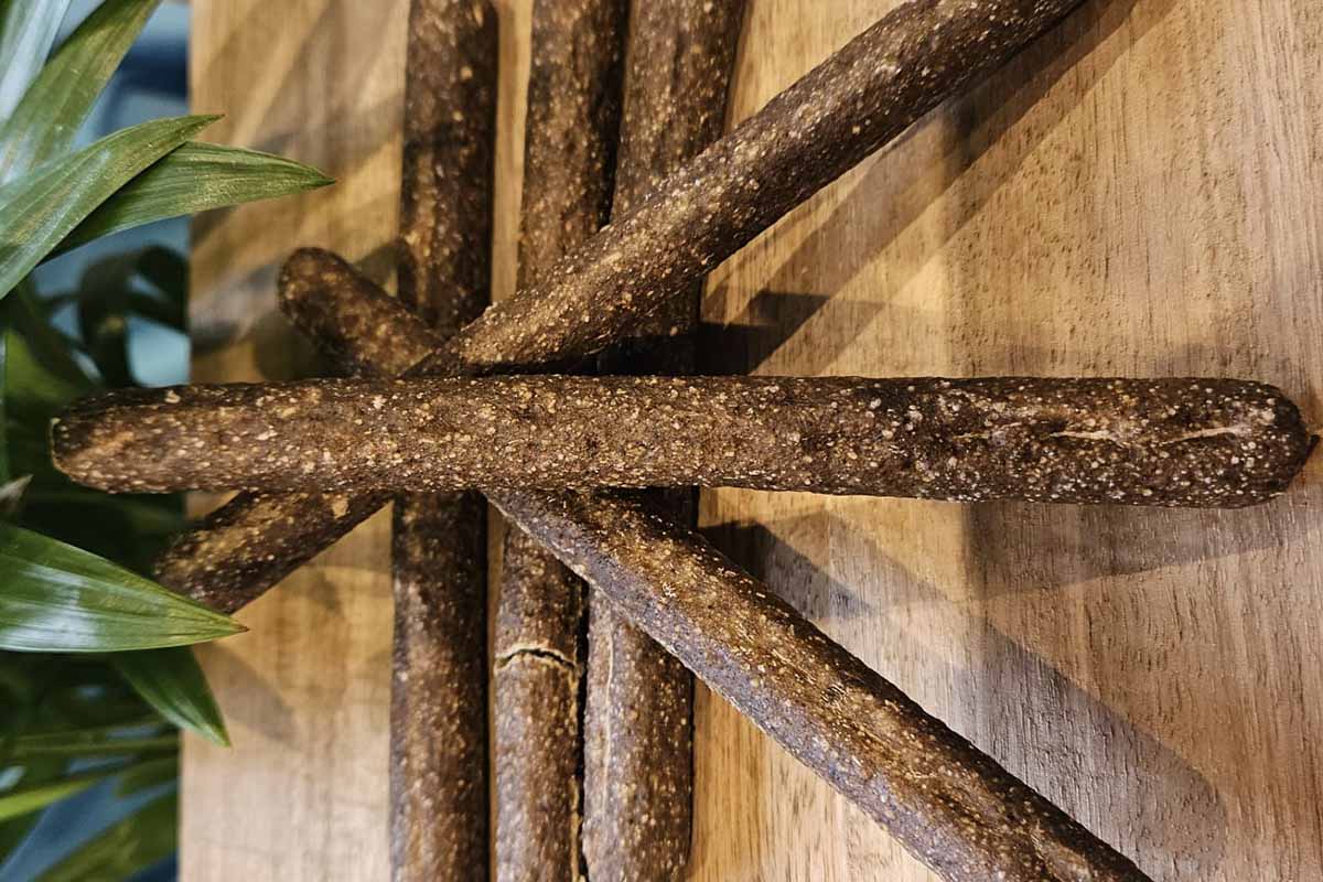 Duck Protein Sticks, Salmon Protein Stick, single protein dog sticks, grain free dog treats, hypoallergenic dog treats, dog training treats UK, sensitive stomach dog treats, puppy training treats, salmon dog treats, duck dog treats, venison dog treats